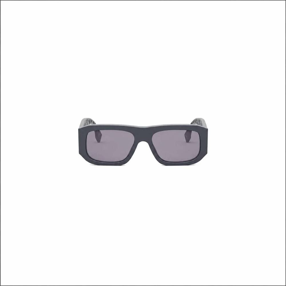 NEW FENDI men's shadow sunglasses in gray